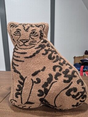 Adorable Leopard Shaped Throw Pillow